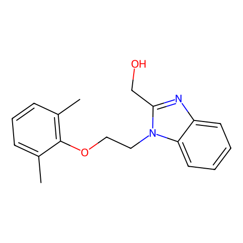 (1-(2-(2,6-Dimethylphenoxy)ethyl)-1H-benzimidazol-2-YL)methanol structure