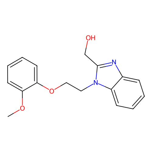 {1-[2-(2-methoxyphenoxy)ethyl]-1H-benzimidazol-2-yl}methanol structure