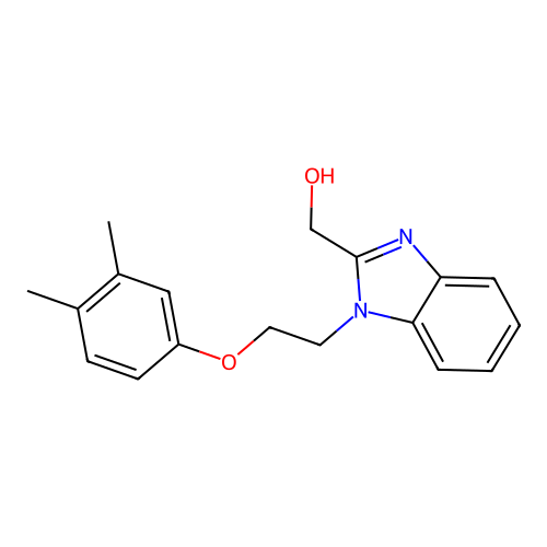 (1-(2-(3,4-dimethylphenoxy)ethyl)-1H-benzimidazol-2-yl)methanol structure