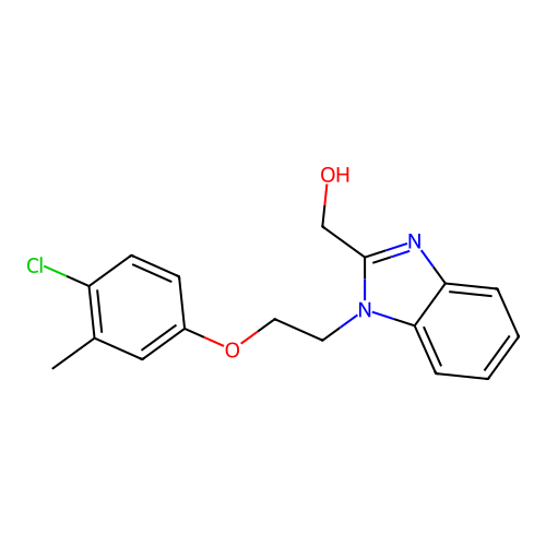 {1-[2-(4-Chloro-3-methylphenoxy)ethyl]benzimidazol-2-yl}methan-1-ol structure
