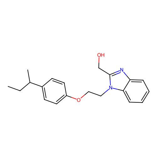 (1-{2-[4-(Methylpropyl)phenoxy]ethyl}benzimidazol-2-yl)methan-1-ol structure