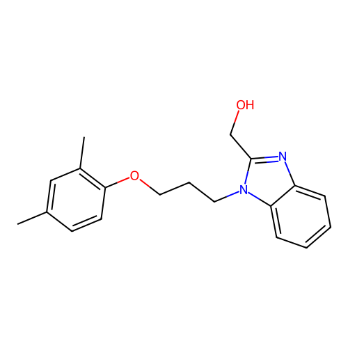 {1-[3-(2,4-dimethylphenoxy)propyl]-1H-benzimidazol-2-yl}methanol structure