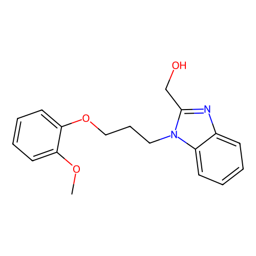 {1-[3-(2-Methoxyphenoxy)propyl]benzimidazol-2-yl}methan-1-ol structure