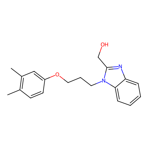 {1-[3-(3,4-dimethylphenoxy)propyl]-1H-benzimidazol-2-yl}methanol structure