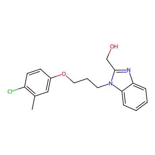 1-[3-(4-Chloro-3-methylphenoxy)propyl]-1H-benzimidazole-2-methanol structure