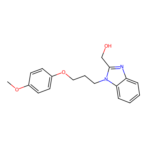 {1-[3-(4-methoxyphenoxy)propyl]-1H-benzimidazol-2-yl}methanol structure