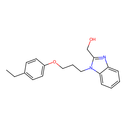 {1-[3-(4-ethylphenoxy)propyl]-1H-benzimidazol-2-yl}methanol structure