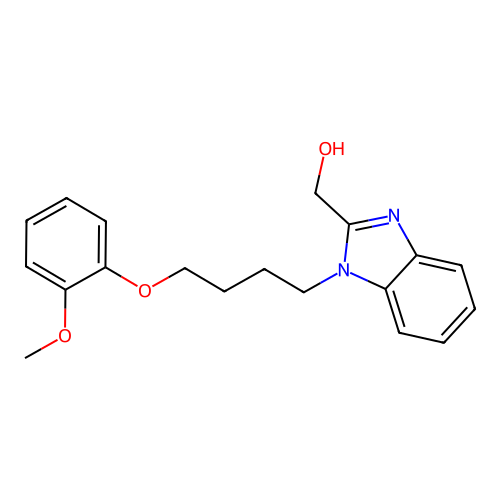 {1-[4-(2-methoxyphenoxy)butyl]-1H-benzimidazol-2-yl}methanol structure
