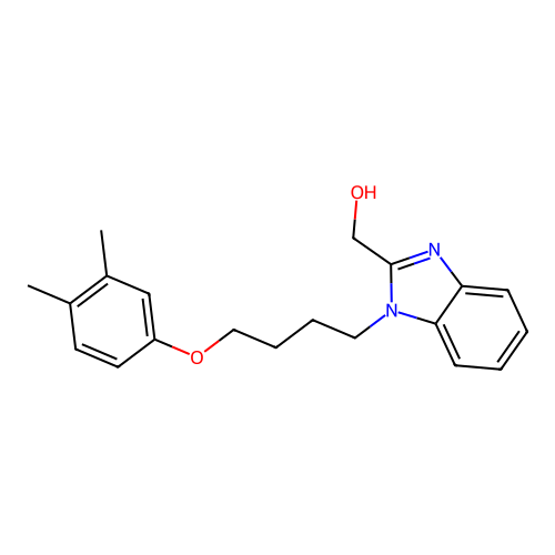[1-[4-(3,4-Dimethylphenoxy)butyl]benzimidazol-2-yl]methanol structure