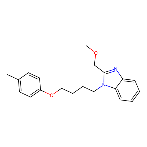 2-(methoxymethyl)-1-[4-(4-methylphenoxy)butyl]-1H-benzimidazole structure
