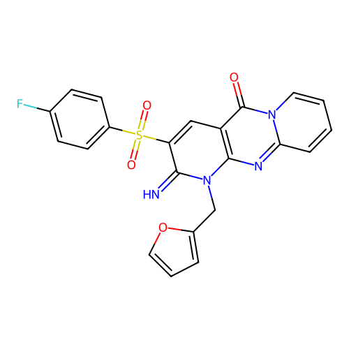C22H15FN4O4S structure