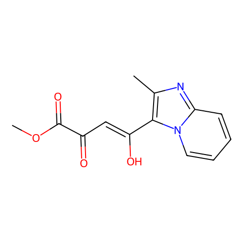 Methyl 2-hydroxy-4-{2-methylimidazo[1,2-a]pyridin-3-yl}-4-oxobut-2-enoate structure