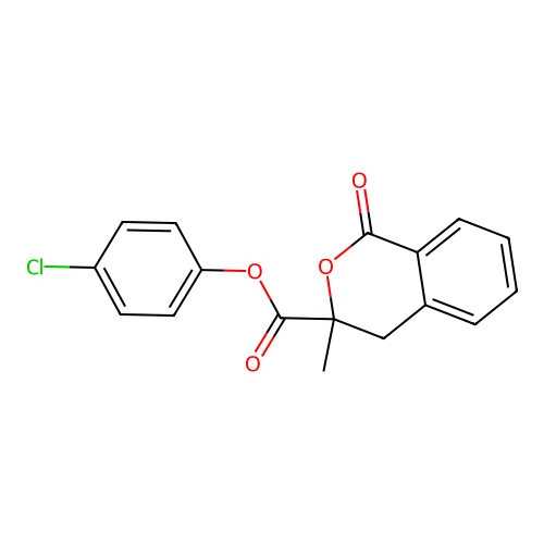 4-Chlorophenyl 3-methyl-1-oxoisochroman-3-carboxylate structure