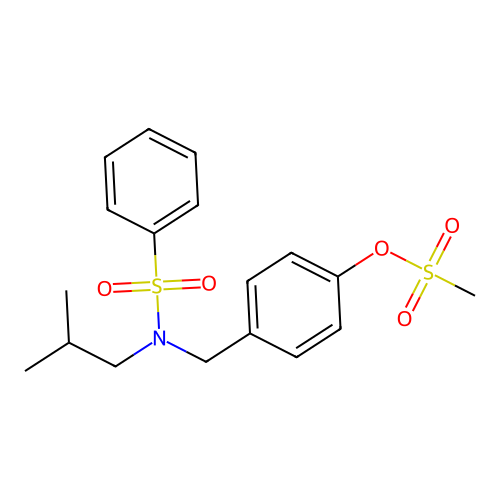 Mesyloxybenzyl isobutylbenzenesulfonamide structure