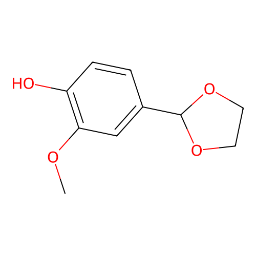 4-(1,3-Dioxolan-2-yl)-2-methoxyphenol structure
