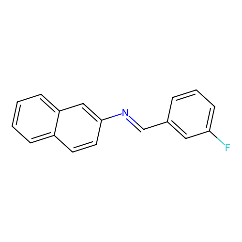 N-(3-Fluorobenzylidene)-2-naphthalenamine structure