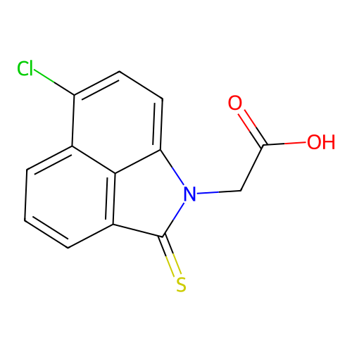 Benz(cd)indole-1(2H)-acetic acid, 6-chloro-2-thioxo- structure