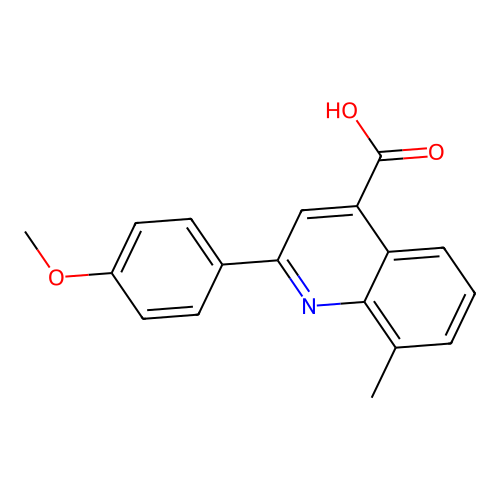 2-(4-Methoxyphenyl)-8-methylquinoline-4-carboxylic acid structure