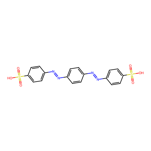 Benzenesulfonic acid, 4,4'-[1,4-phenylenebis(azo)]bis-(9CI) structure