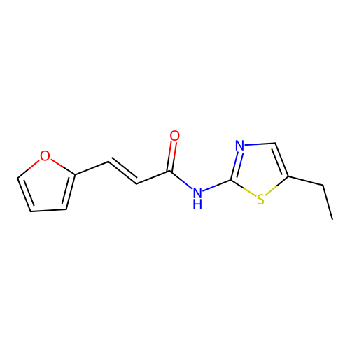 (2E)-N-(5-ethyl-1,3-thiazol-2-yl)-3-(furan-2-yl)prop-2-enamide structure