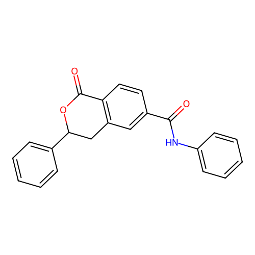 1-oxo-N,3-diphenyl-3,4-dihydro-1H-isochromene-6-carboxamide structure