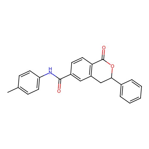 1-oxo-3-phenyl-N-(p-tolyl)isochroman-6-carboxamide structure