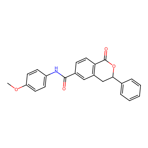N-(4-methoxyphenyl)-1-oxo-3-phenyl-3,4-dihydroisochromene-6-carboxamide structure