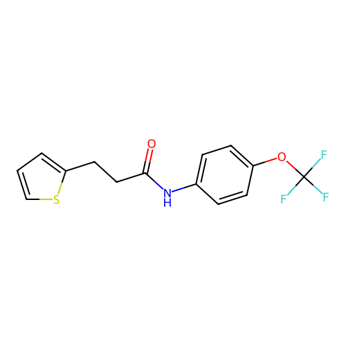 3-(thiophen-2-yl)-N-[4-(trifluoromethoxy)phenyl]propanamide structure