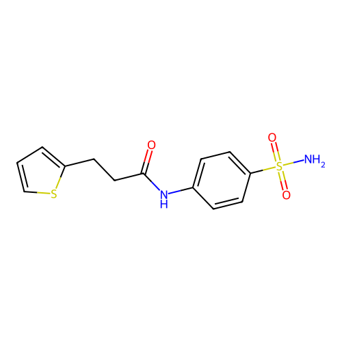 N-(4-sulfamoylphenyl)-3-(thiophen-2-yl)propanamide structure