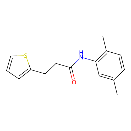 N-(2,5-dimethylphenyl)-3-(thiophen-2-yl)propanamide structure