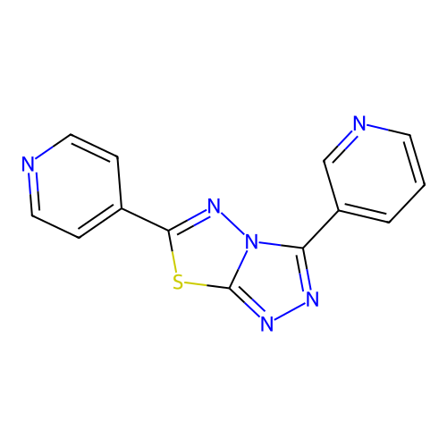 3-(3-Pyridinyl)-6-(4-pyridinyl)[1,2,4]triazolo[3,4-b][1,3,4]thiadiazole structure