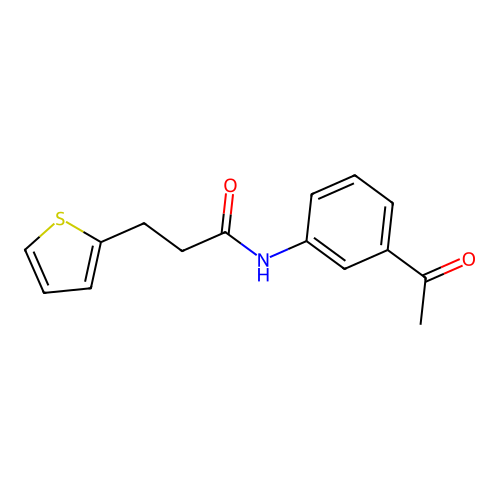 N-(3-acetylphenyl)-3-(thiophen-2-yl)propanamide structure
