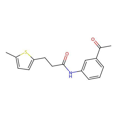 N-(3-acetylphenyl)-3-(5-methylthiophen-2-yl)propanamide structure