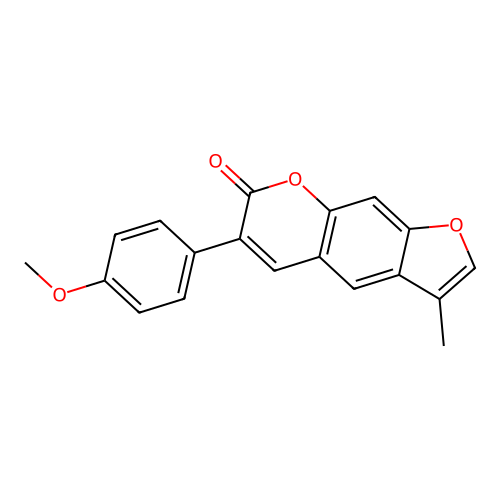 6-(4-methoxyphenyl)-3-methyl-7H-furo[3,2-g]chromen-7-one structure