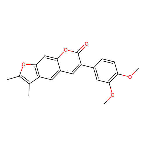 6-(3,4-dimethoxyphenyl)-2,3-dimethyl-7H-furo[3,2-g]chromen-7-one structure