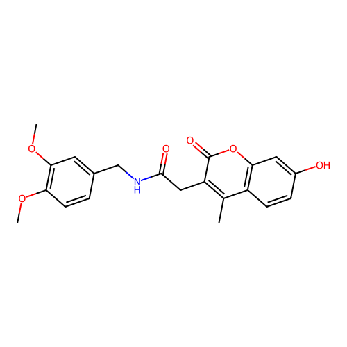 N-(3,4-dimethoxybenzyl)-2-(7-hydroxy-4-methyl-2-oxo-2H-chromen-3-yl)acetamide structure