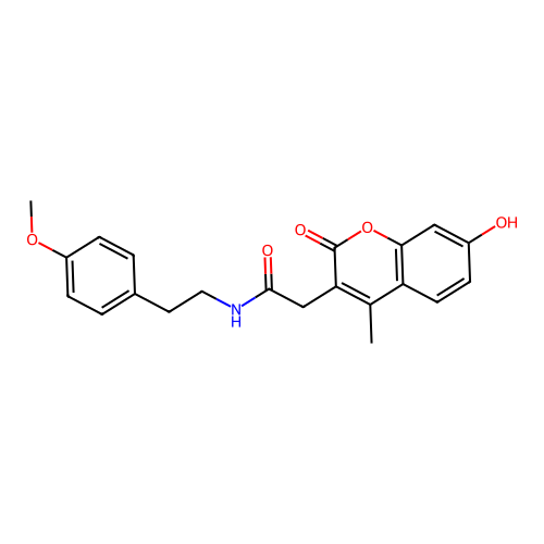 2-(7-hydroxy-4-methyl-2-oxo-2H-chromen-3-yl)-N-[2-(4-methoxyphenyl)ethyl]acetamide structure