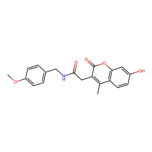 2-(7-hydroxy-4-methyl-2-oxo-2H-chromen-3-yl)-N-(4-methoxybenzyl)acetamide structure