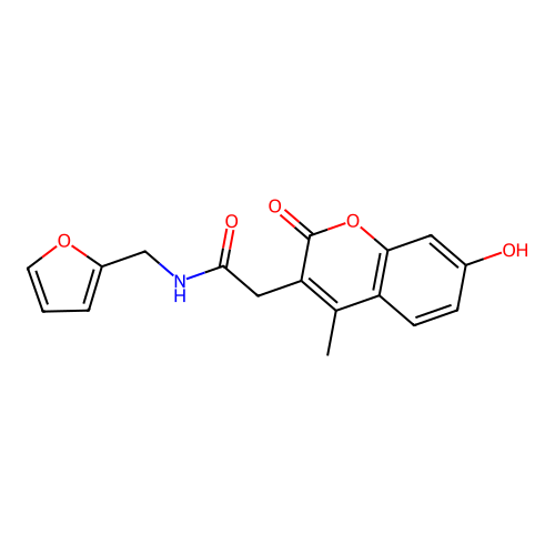 N-(furan-2-ylmethyl)-2-(7-hydroxy-4-methyl-2-oxo-2H-chromen-3-yl)acetamide structure