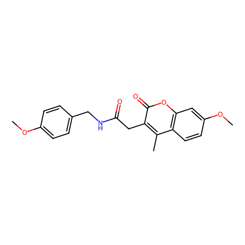 N-(4-methoxybenzyl)-2-(7-methoxy-4-methyl-2-oxo-2H-chromen-3-yl)acetamide structure