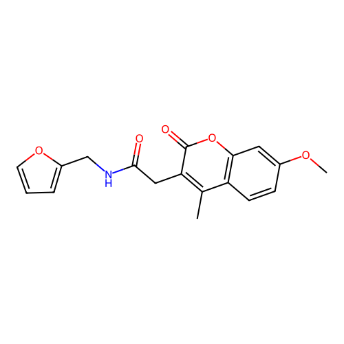 N-(2-furylmethyl)-2-(7-methoxy-4-methyl-2-oxo-2H-chromen-3-yl)acetamide structure
