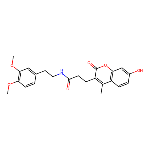 N-[2-(3,4-dimethoxyphenyl)ethyl]-3-(7-hydroxy-4-methyl-2-oxo-2H-chromen-3-yl)propanamide structure
