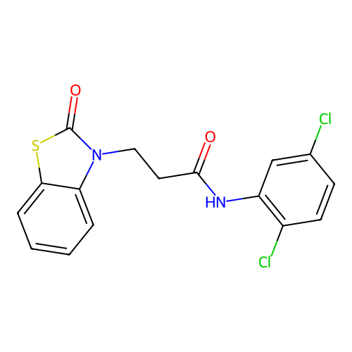N-(2,5-dichlorophenyl)-3-(2-oxo-1,3-benzothiazol-3-yl)propanamide structure