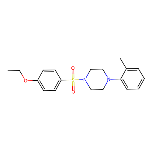 1-[(4-Ethoxyphenyl)sulfonyl]-4-(2-methylphenyl)piperazine structure
