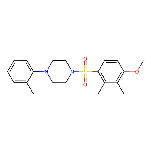 1-(4-Methoxy-2,3-dimethylbenzenesulfonyl)-4-(2-methylphenyl)piperazine structure