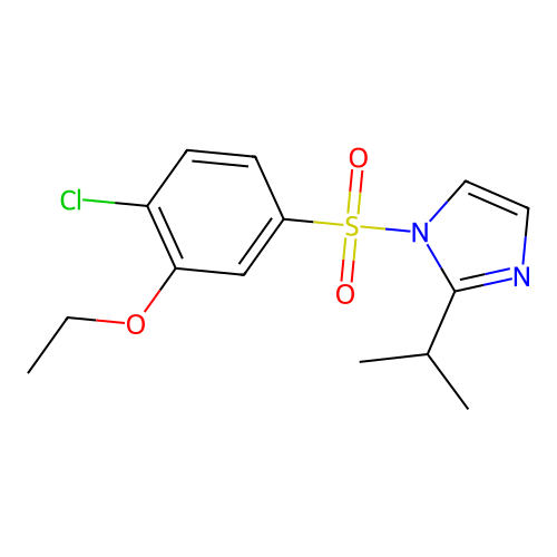 1-[(4-chloro-3-ethoxyphenyl)sulfonyl]-2-isopropyl-1H-imidazole structure