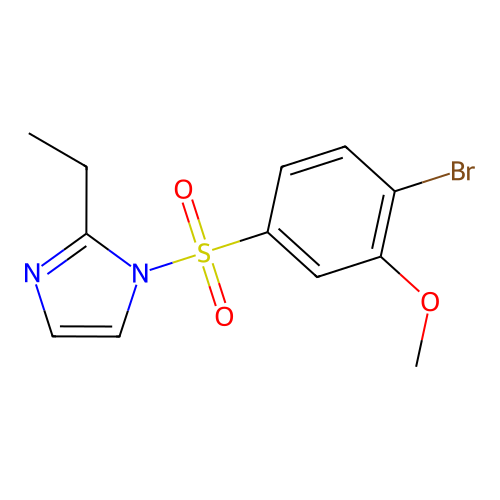 1-[(4-bromo-3-methoxyphenyl)sulfonyl]-2-ethyl-1H-imidazole structure