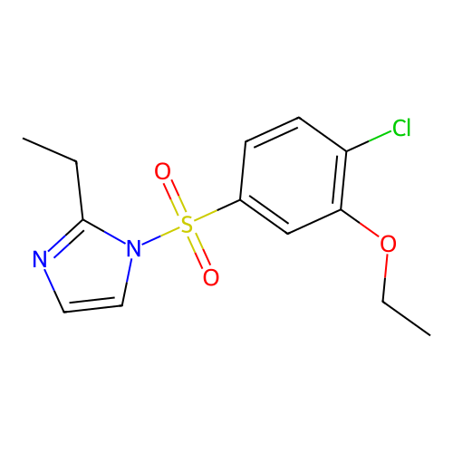 1-[(4-chloro-3-ethoxyphenyl)sulfonyl]-2-ethyl-1H-imidazole structure