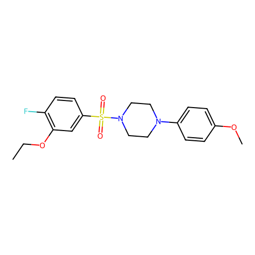 1-(3-Ethoxy-4-fluorobenzenesulfonyl)-4-(4-methoxyphenyl)piperazine structure