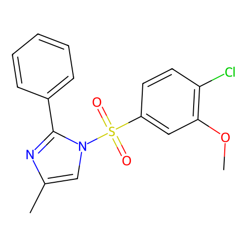 1-(4-Chloro-3-methoxyphenyl)sulfonyl-4-methyl-2-phenylimidazole structure